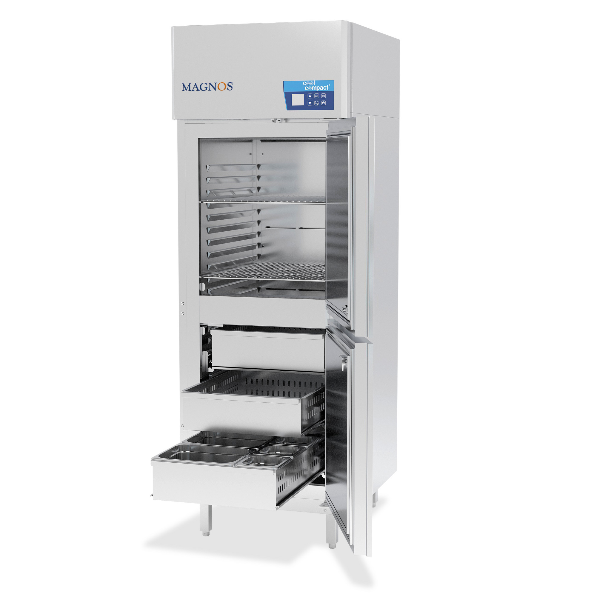 Kühlschrank GN 2/1 Baureihe 570 2-türig mit 3 Zügen 720 x 840 x 2050